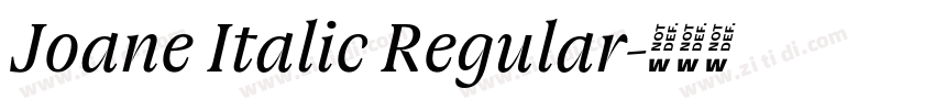 Joane Italic Regular字体转换